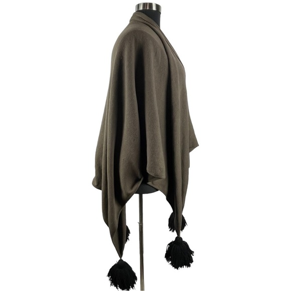 SONIA RYKIEL PARIS VINTAGE WOOL ANGORA KNIT TASSEL CAPE PONCHO SWEATER WRAP - Picture 4 of 9